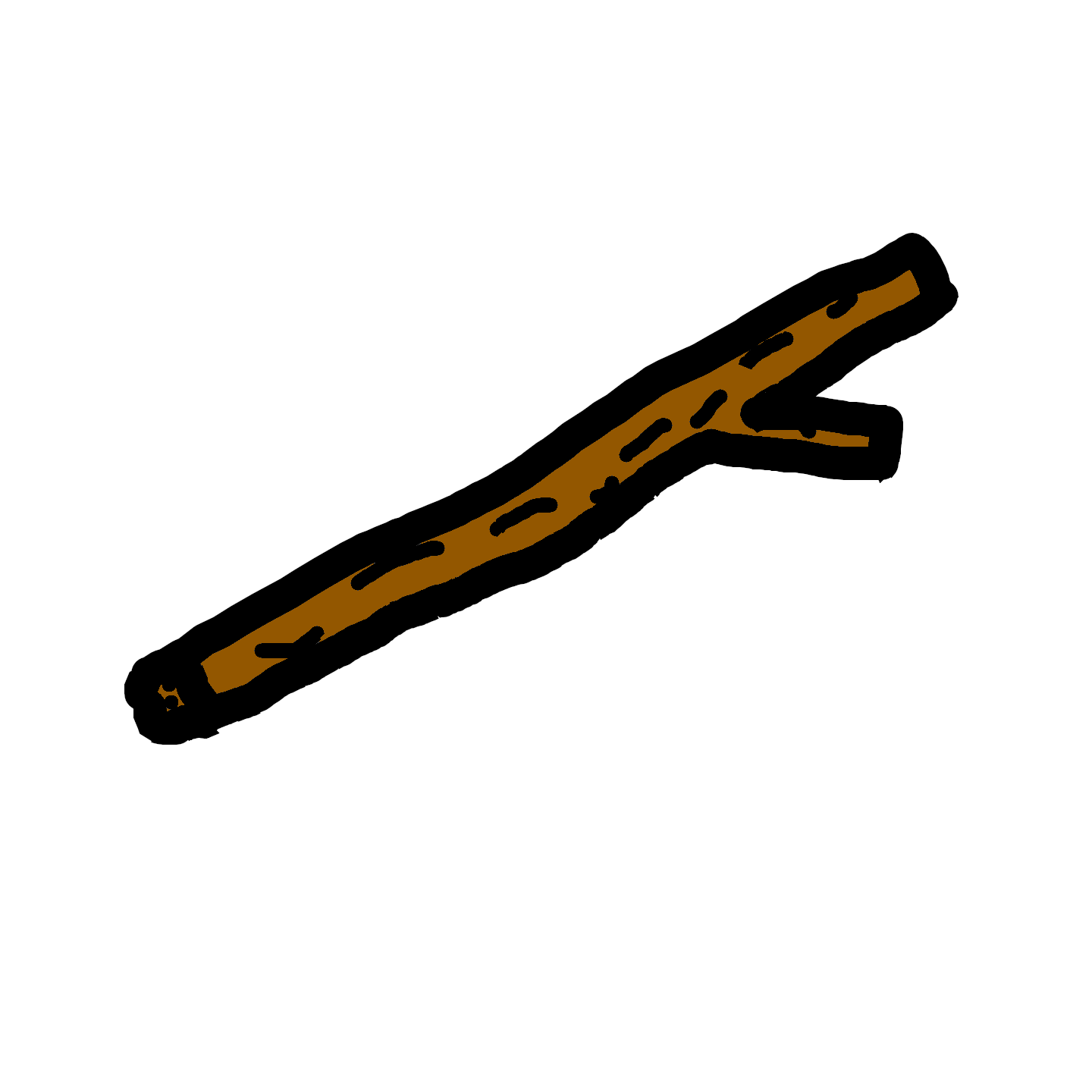 A crude drawin' of a stick.