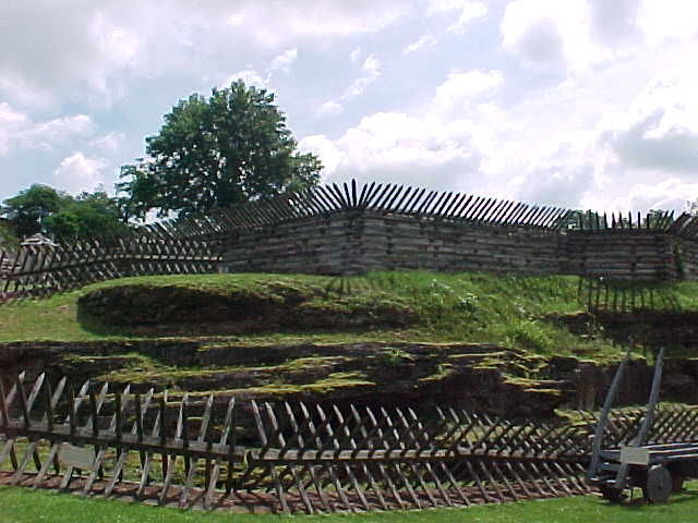 A 1750s fort on a hill.