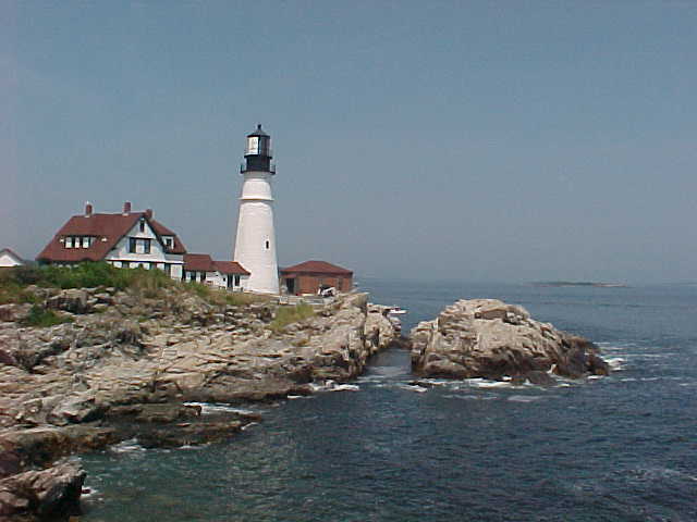 A picture of the Portland Head Light. You can hear it's description elsewhere on the Interwebs.